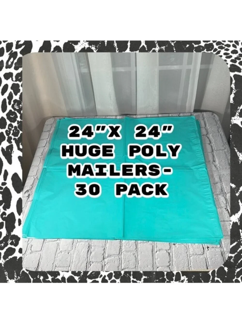 Huge Poly Mailer 24”x24” Teal Blue 30 mailers Big Poly Mailer